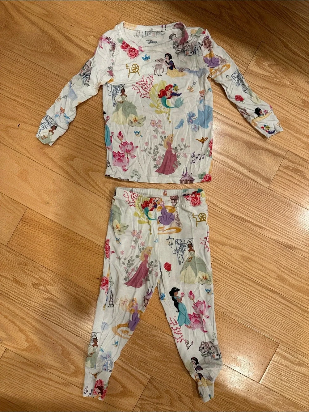 Disney Princess Posh Peanut Princess Floral Pajama Set with Pastel Accents